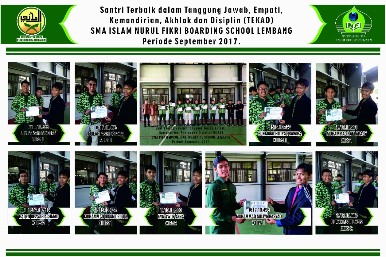 DATA PRESTASI SANTRI SMA TAHUN 2016/2017